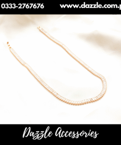 One Line Golden Zirconia Maala Pendant