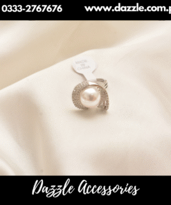 Pearl Silver Plated Decent Ring