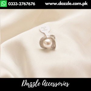 Pearl Silver Plated Decent Ring