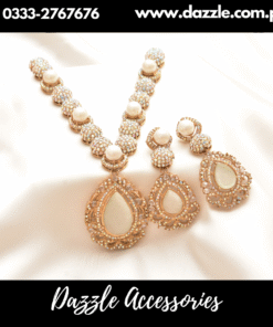Royal champagne pearl maala set