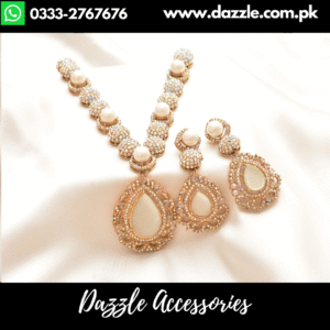 Royal champagne pearl maala set