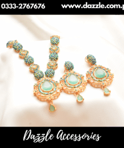 Royal teal Blue Pearl maala Set