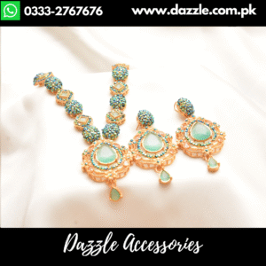 Royal teal Blue Pearl maala Set