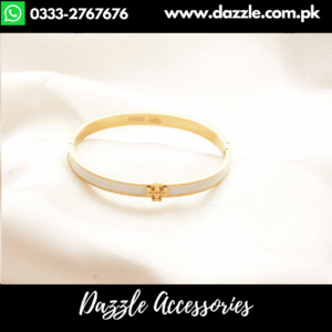 Sleek Stainless Steel Branded Bracelet