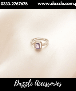 Smart Purple Silver Ring