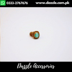 Women’s Adjustable Zirconia Cocktail Mint Ring