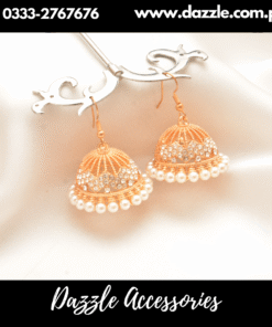 Ethnic Gold Pearl  Jhumka Jhmikay