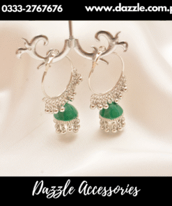 green silver bali jhmikay