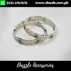 Dazzling Emerald Bangles