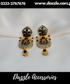 Elegant Black Zircon Earrings