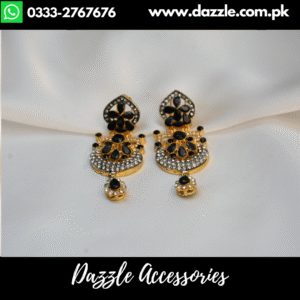 Elegant Black Zircon Earrings