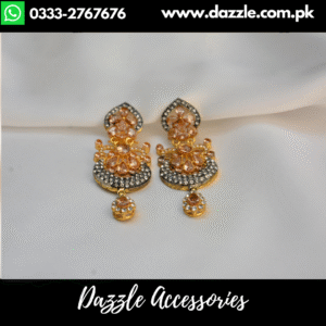 Elegant Champagne Zircon Earrings