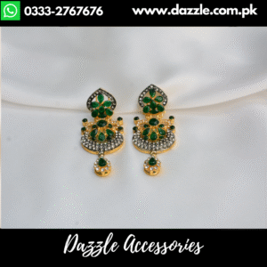 Elegant Green Zircon Earrings