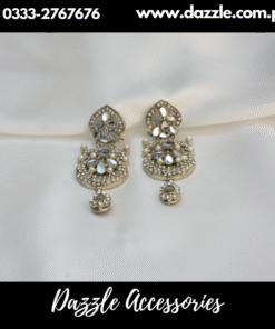 Elegant Silver Zircon Earrings
