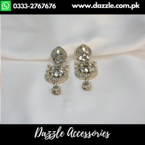 Elegant Silver Zircon Earrings
