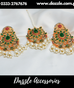 Indian Noratan Green Multi Tikka Set