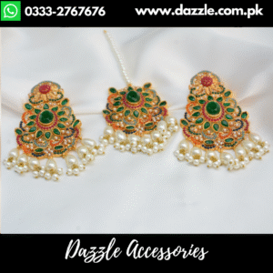 Indian Noratan Green Multi Tikka Set
