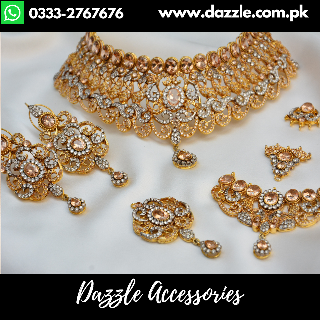 Mahraani Gold Plated Zirconia Set