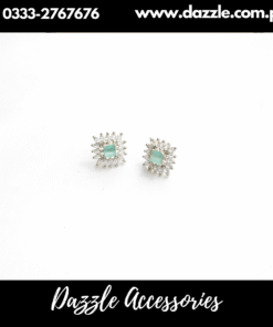 Mint Silver Minimal Stud Earrings