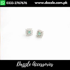 Mint Silver Minimal Stud Earrings