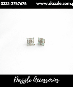 Mint Silver Stud Earrings
