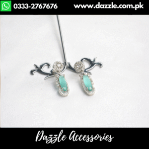 Mint Silver Stylish Stud Earrings