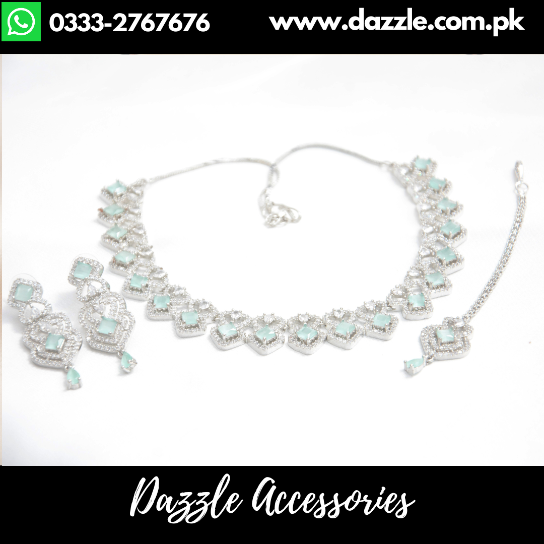 Mint Silver light Bridal Set