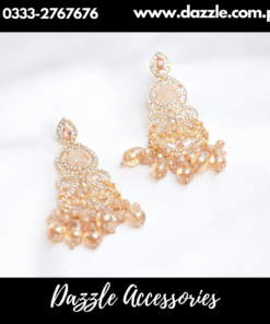 Pink Golden Turkish Earrings