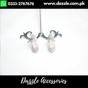Pink Silver Classic Stud Earrings
