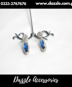 Premium Blue Silver Stud Earrings