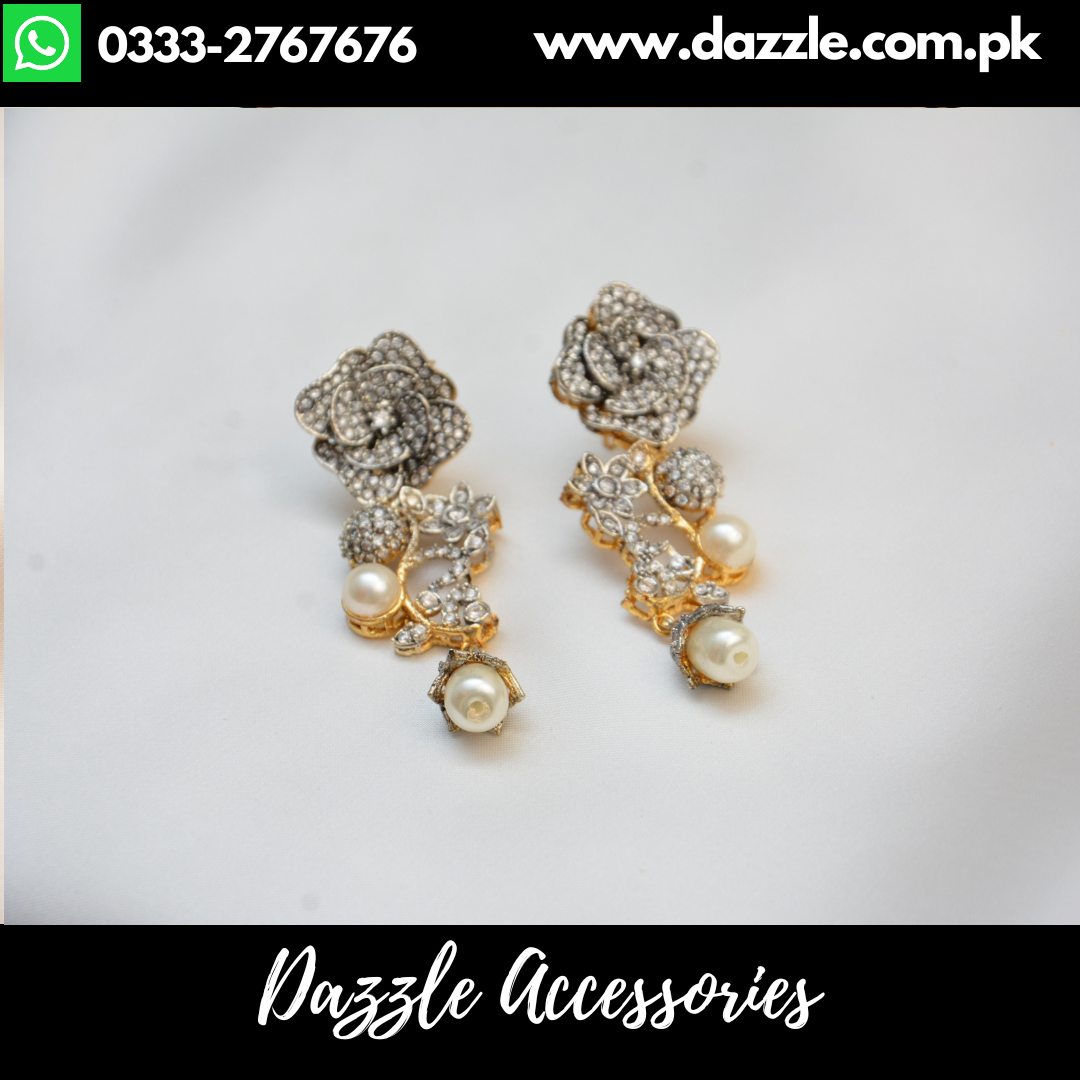 Radiant Floral Zirconia Earrimgs