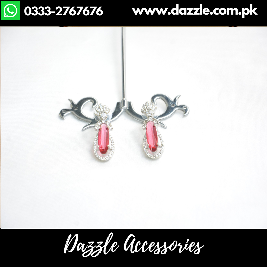 Red Classic Stud Earrings