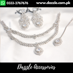 Silver Double Layer Small Bridal Set