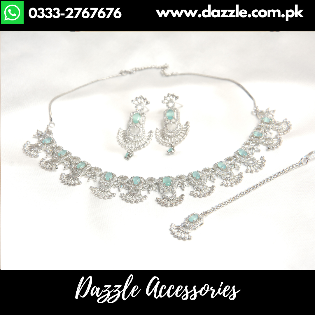 Small Bridal Silver Mint Set for Walima