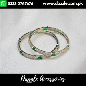 Sparkling Emerald Bangles