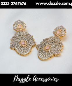 Splendid Pink Zirconia Earrings