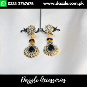 Stunning Black Zirconia Earrings