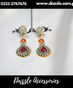 Stunning Red Zirconia Earrings