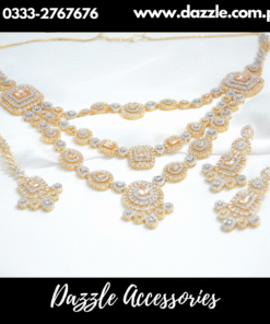 Two Tone Triple Layer Bridal Set