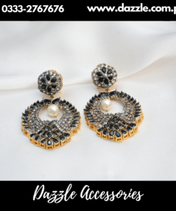 Vintage Black Zirconia Earrings