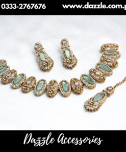 Antique Choker with Earrings and Bindiya