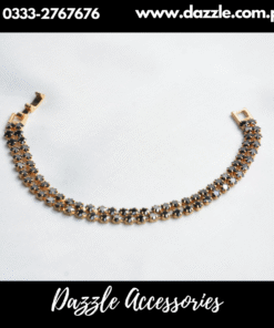 Black Gold Plated Tennis Bracelet for Girls