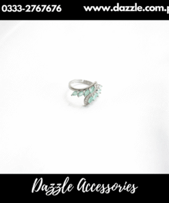 Girls Adjustable Mint Silver Ring