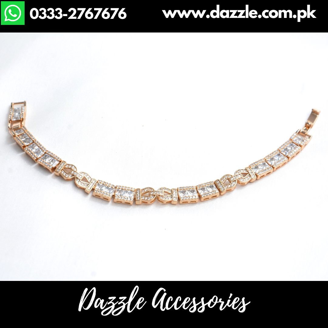 Gold Plated Zirconia Tennis Bracelet