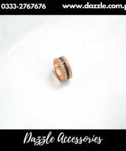 Golden Black Adorable Band Ring Size