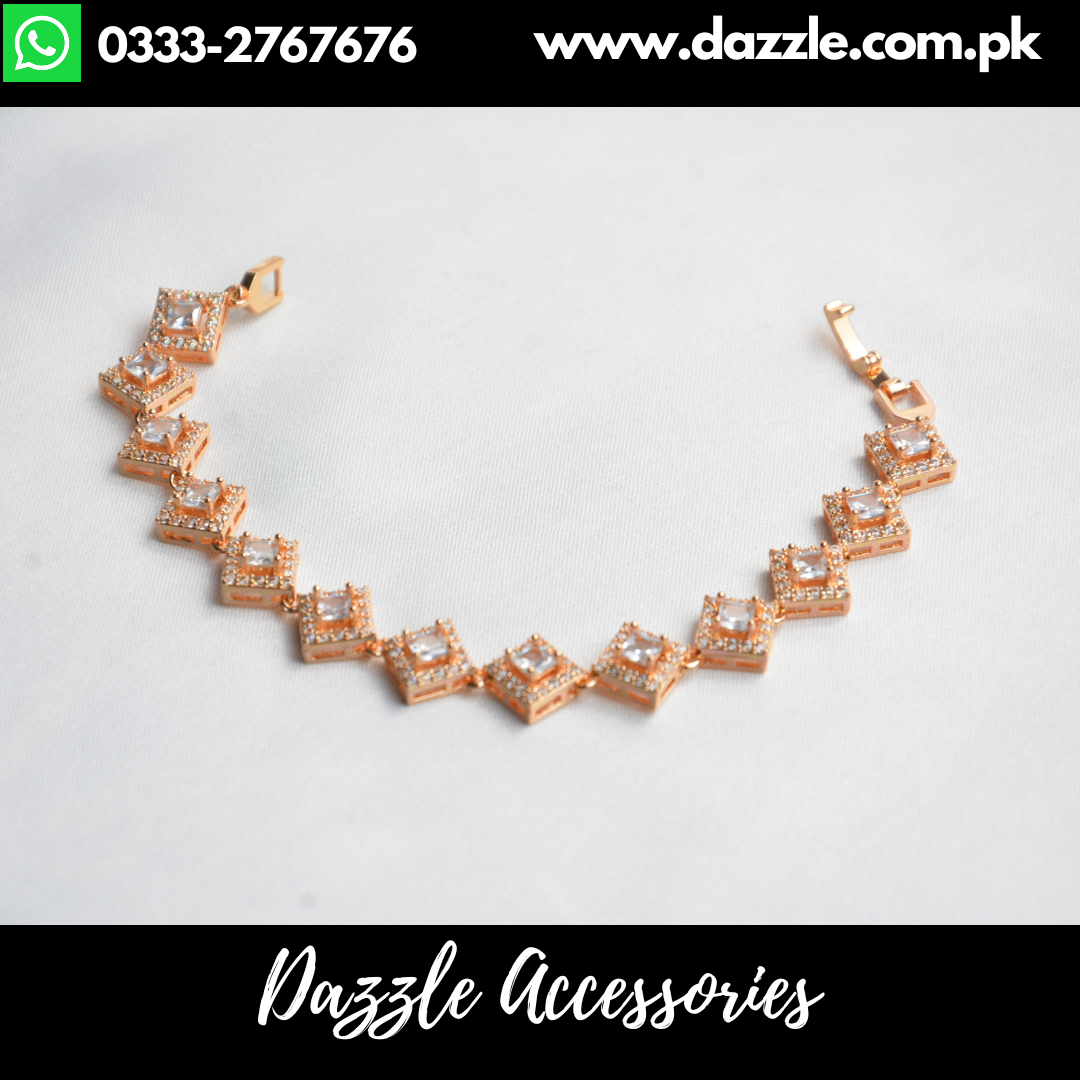 Golden Zirconia Bracelet for her