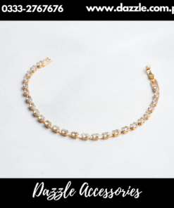 Light Golden Tennis Bracelet for girls
