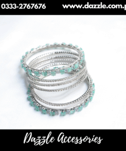 Mint Silver Bangles Set