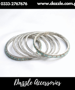 Mint Silver Bangles Set size
