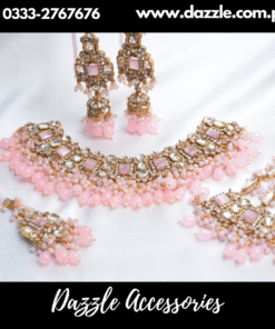 Pink Bridal Set with Jhoomar Bindiya